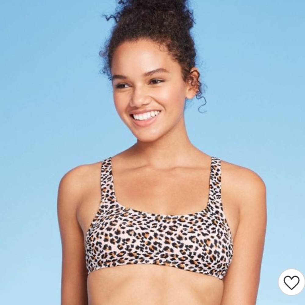 LEOPARD BIKINI TOP SIZE M